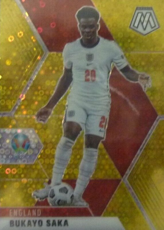 Bukayo Saka 2020 Mosaic Euro #106 Gold /10 PSA 10