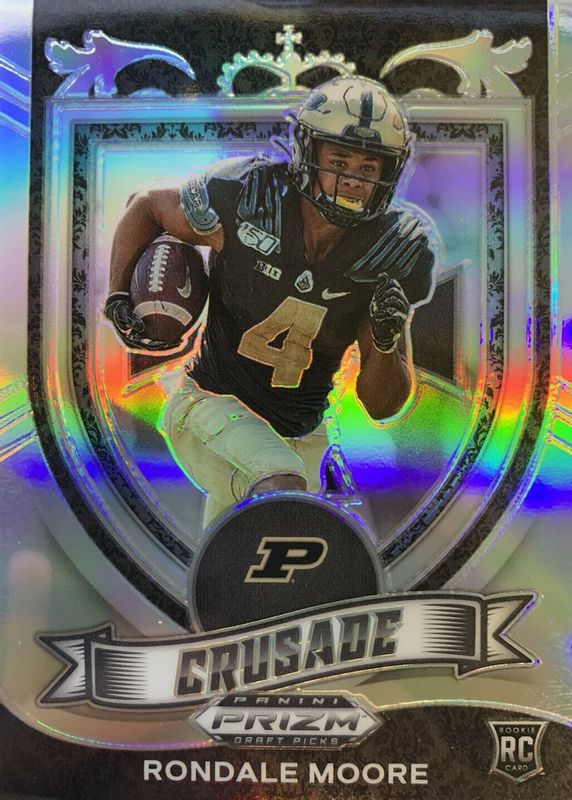 Rondale Moore 2021 Prizm Draft Picks #171 Crusade Silver Rookie RAW