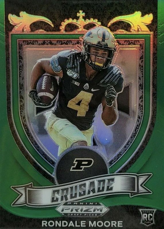 Rondale Moore 2021 Prizm Draft Picks #171 Crusade Green Rookie RAW