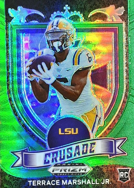 Terrace Marshall Jr. 2021 Prizm Draft Picks #180 Crusade Green Rookie RAW