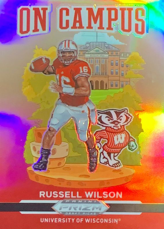 Russell Wilson 2021 Prizm Draft Picks On Campus 25 Price Guide