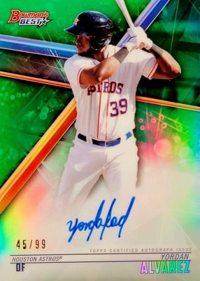 2018 Bowman's Best #B18-YA Best of 2018 Autographs - Green Refractor /99