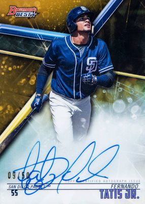 2018 Bowman's Best #B18-FT Best of 2018 Autographs - Gold Refractor /50