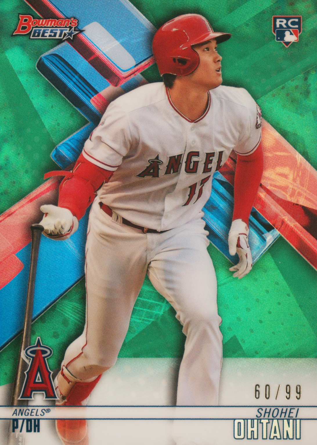 2018 Bowman Chrome Green Refractor Shohei Ohtani ROOKIE AUTO /99 #CRA