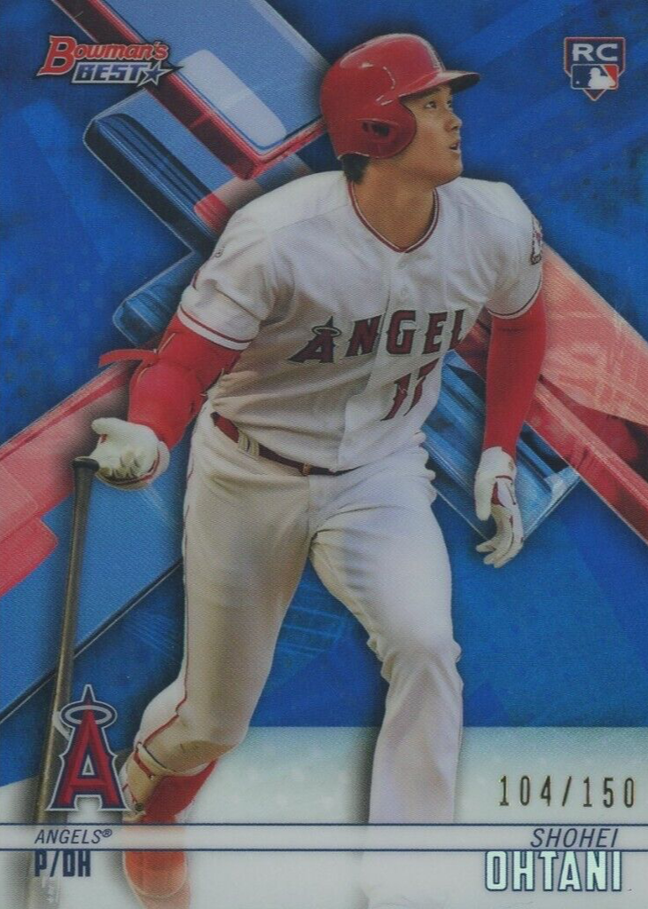 Shohei Ohtani 2018 Bowman's Best #1 Blue Refractor /150