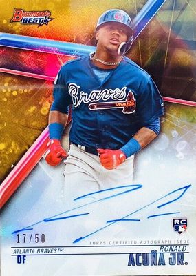 2018 Bowman's Best #B18-RA Best of 2018 Autographs - Gold Refractor /50