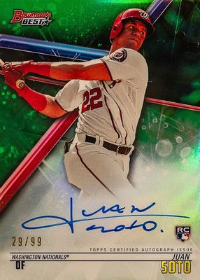 2018 Bowman's Best #B18-JSO Best of 2018 Autographs - Green Refractor /99