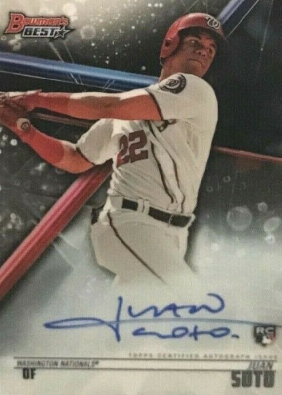 Juan Soto 2018 Bowman's Best #B18-JSO Best of 2018 Autographs Rookie PSA 10