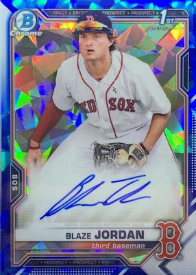 Blaze Jordan 2021 Bowman Sapphire Edition #BSPA-BJ Chrome Prospect 