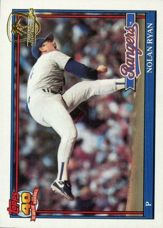 Nolan Ryan 1991 Topps Desert Shield #1 Base SGC 7