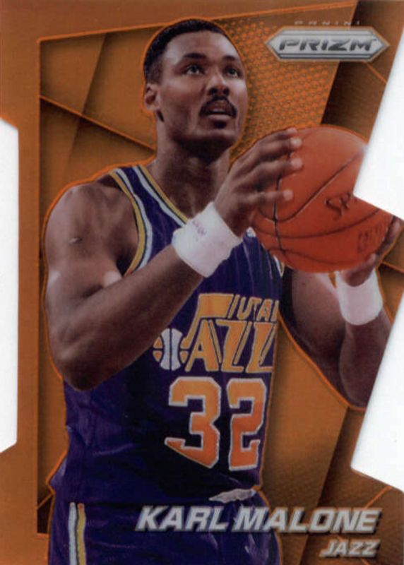 Karl Malone 2014 Prizm #183 Orange Die-Cut /139 BGS 9.5