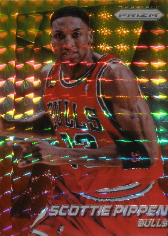 Scottie Pippen 2014 Prizm #218 Yellow & Red Mosaic PSA 10
