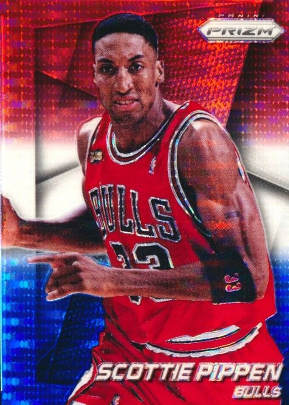 Scottie Pippen 2014 Prizm #218 Red White Blue Pulsar PSA 10