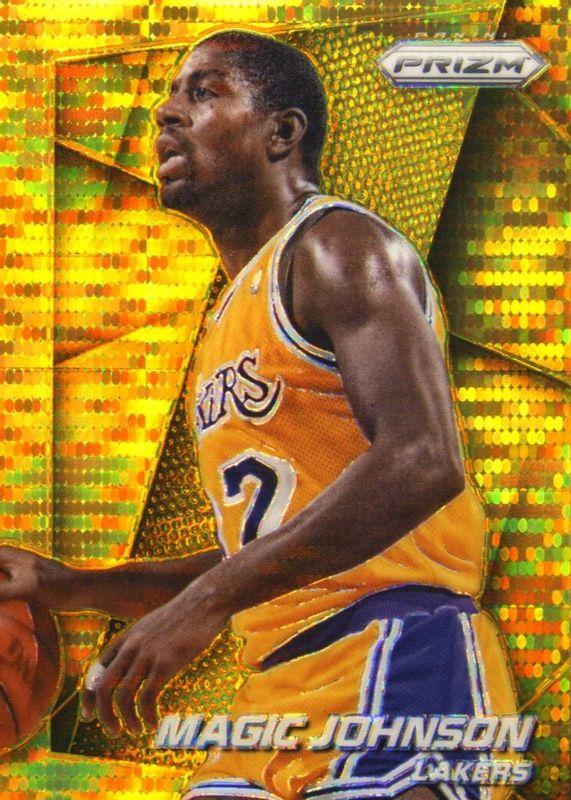 Magic Johnson 2014 Prizm #175 Gold Puslar /10 RAW