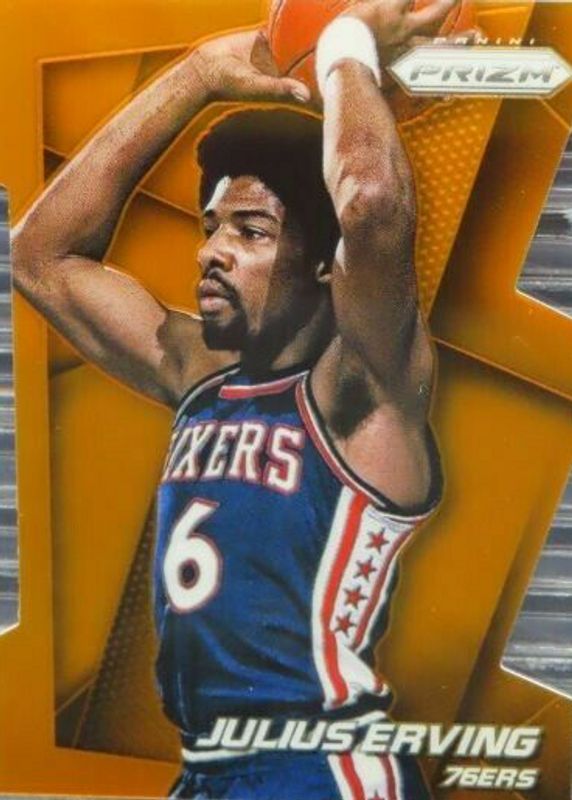 Julius Erving 2014 Prizm #163 Orange Die-Cut /139 BGS 9