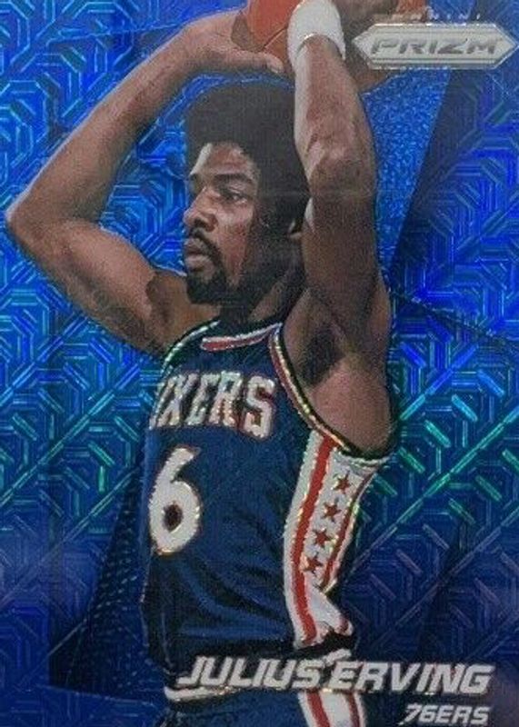 Julius Erving 2014 Prizm #163 Blue Mojo BGS 10 BLACK LABEL