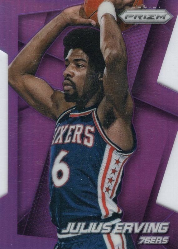 Julius Erving 2014 Prizm #163 Purple Die-Cut /139 SGC 10 PRISTINE