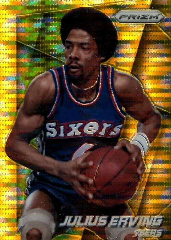 Julius Erving 2014 Prizm #163 Gold Puslar /10 PSA 9