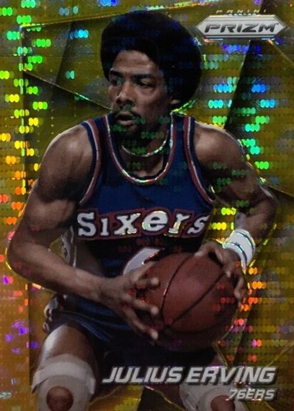 Julius Erving 2014 Prizm #29 Photo Variation - Gold Pulsar /10 BGS 10 PRISTINE