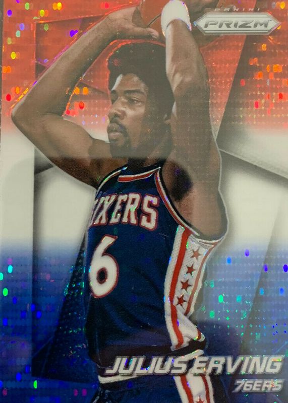 Julius Erving 2014 Prizm #163 Red White Blue Pulsar BGS 9