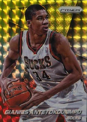 2014 Prizm #73 Yellow & Red Mosaic