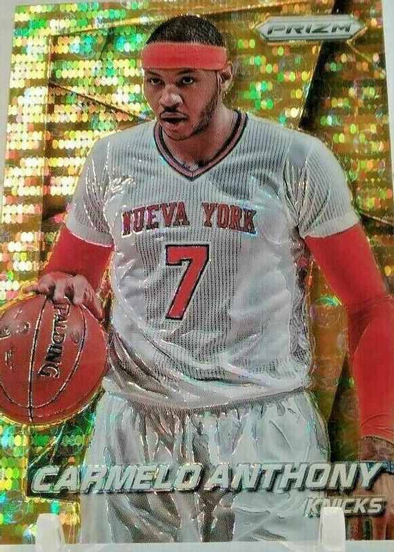 Carmelo Anthony 2014 Prizm #89 Gold Puslar /10 RAW