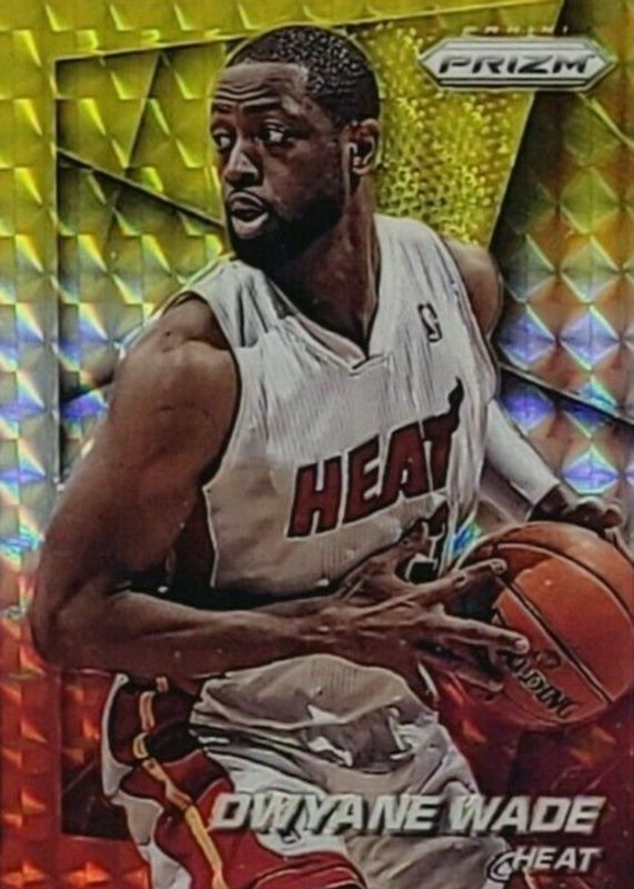 Dwyane Wade 2014 Prizm #141 Yellow & Red Mosaic SGC 10 PRISTINE