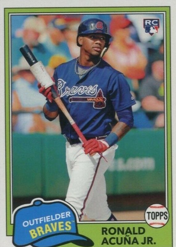 Ronald Acuna Jr. 2018 Topps Archives #212 Base Rookie PSA 10