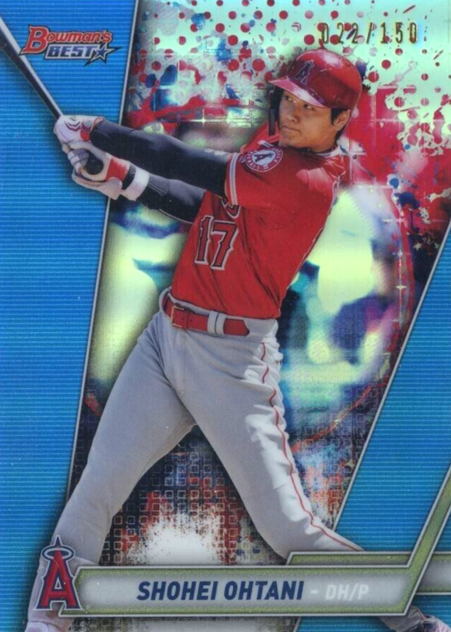Shohei Ohtani 2019 Bowman's Best #33 Blue Refractor /150