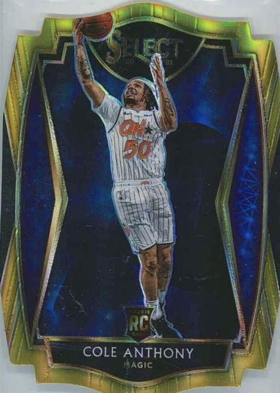 Cole Anthony 2020 Select #177 Premier Level Gold Die-Cut /10 Rookie SGC 10