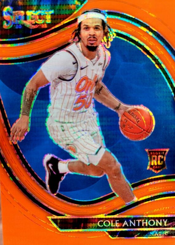 Cole Anthony 2020 Select #286 Courtside Neon Orange Pulsar /15 Rookie RAW