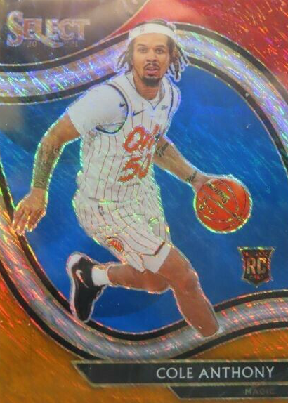 Cole Anthony 2020 Select #286 Courtside Red White Orange Shimmer