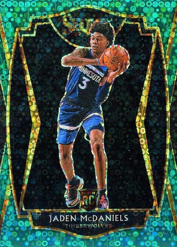 Jaden McDaniels 2020 Select #197 Premier Level Green Disco /5