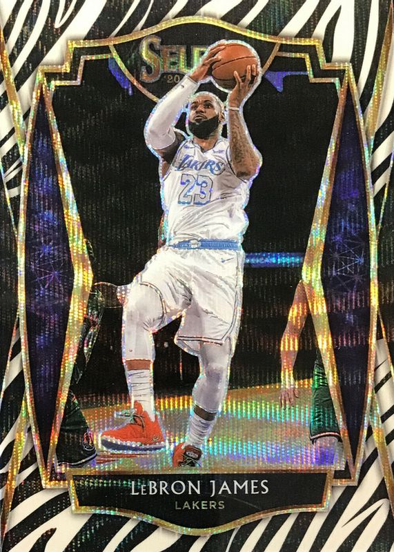 LeBron James 2020 Select #113 Premier Level Zebra /(SSP) SGC 9