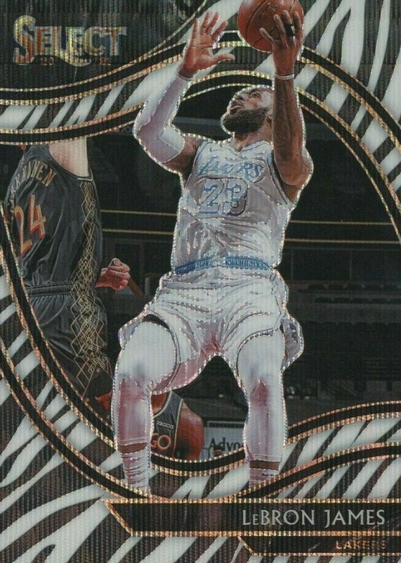 LeBron James 2020 Select #223 Courtside Zebra /(SSP) PSA 10