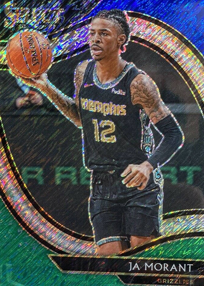 Ja Morant 2020 Select #255 Courtside Blue White Green