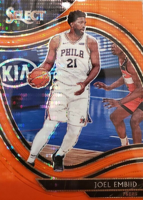 Joel Embiid 2020 Select #216 Courtside Neon Orange Pulsar /15 PSA 10