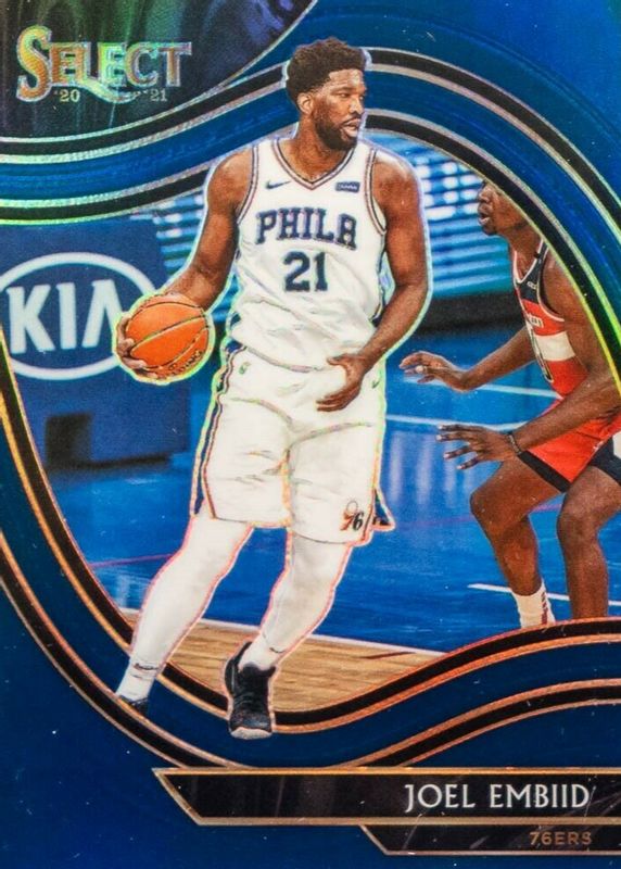 Joel Embiid 2020 Select #216 Courtside Blue Prizm RAW