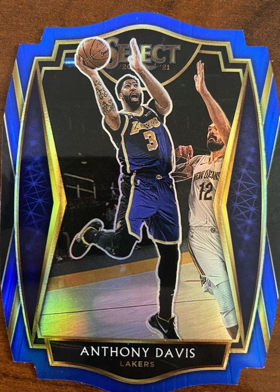 Anthony Davis 2020 Select #155 Premier Level Blue Die-Cut /249 PSA 10