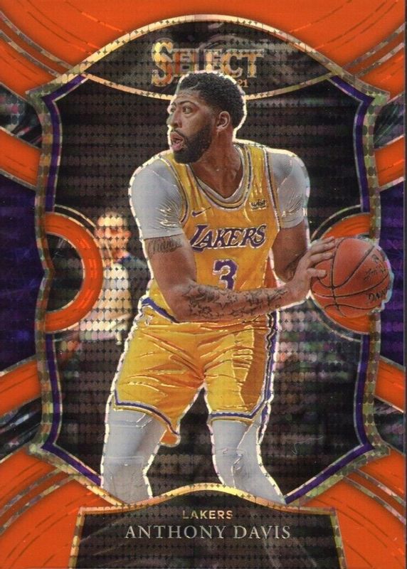 Anthony Davis 2020 Select #45 Concourse Neon Orange Pulsar /15 PSA 10