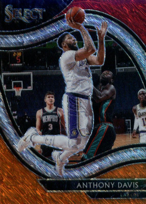 Anthony Davis 2020 Select #228 Courtside Red White Orange Flash SGC 10