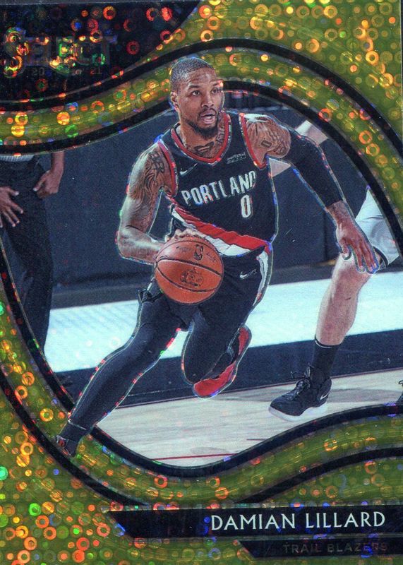 Damian Lillard 2020 Select #248 Courtside Gold Disco /10 RAW