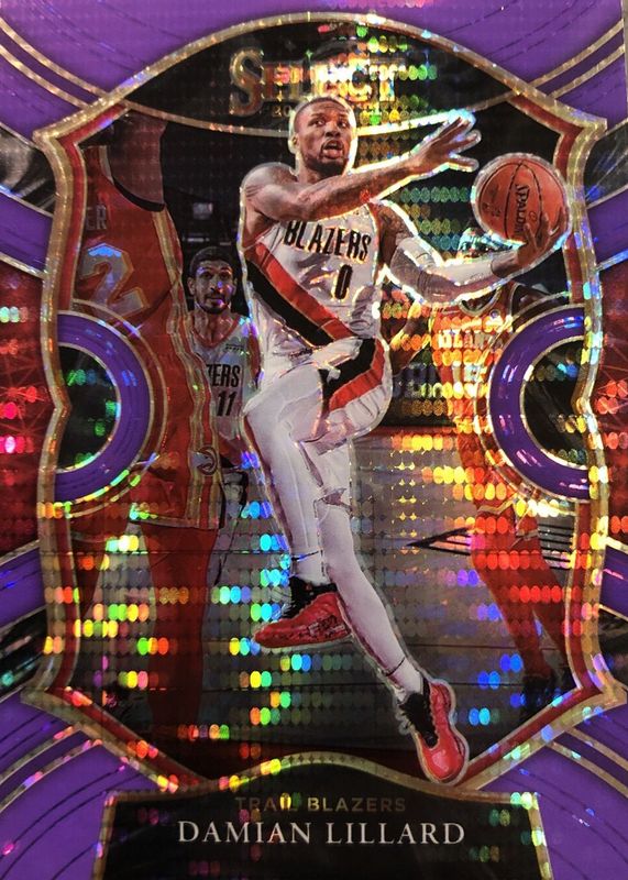 Damian Lillard 2020 Select #24 Concourse Neon Purple Pulsar /5 BGS 10 PRISTINE