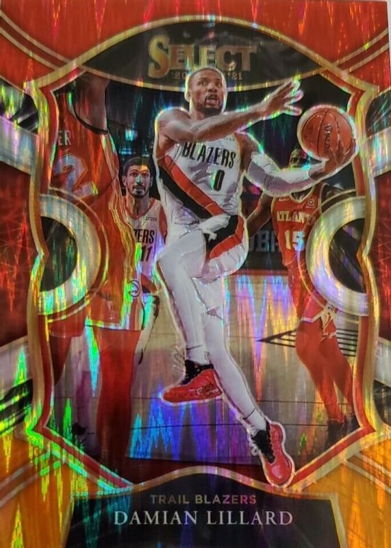 Damian Lillard 2020 Select #24 Concourse Red White Orange Flash SGC 10 PRISTINE