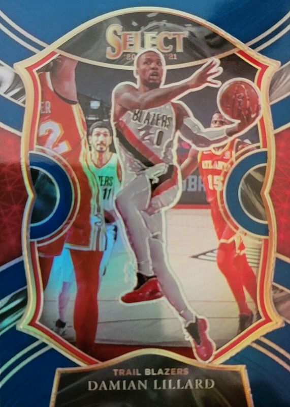 Damian Lillard 2020 Select #24 Concourse Blue Prizm BGS 10 PRISTINE