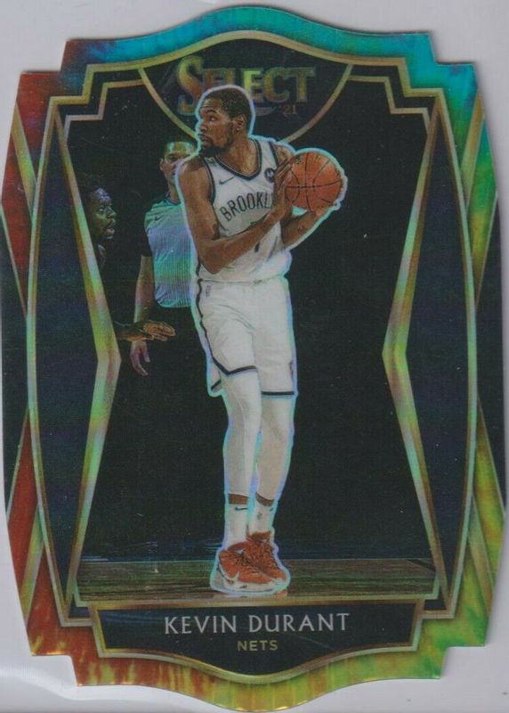 Kevin Durant 2020 Select #101 Premier Level Tie-Dye Die-Cut /25 SGC 9