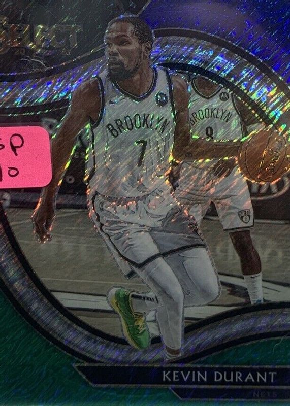 Kevin Durant 2020 Select #259 Courtside Blue White Green Shimmer /10 PSA 10