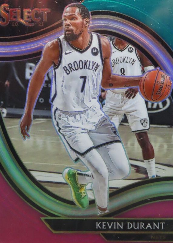 Kevin Durant 2020 Select #259 Courtside Teal White Pink /10 RAW