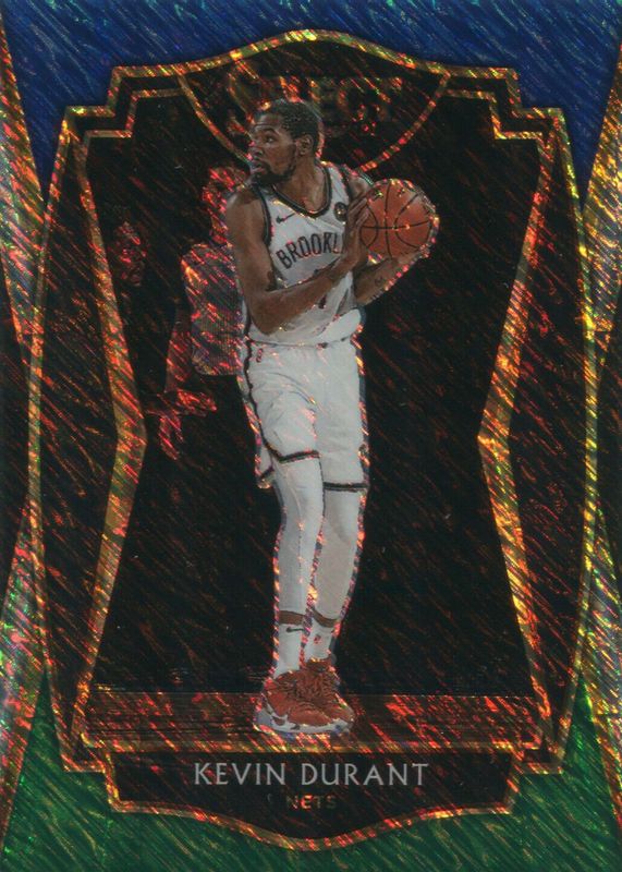 Kevin Durant 2020 Select #101 Premier Level Blue White Green Shimmer /25 PSA 10