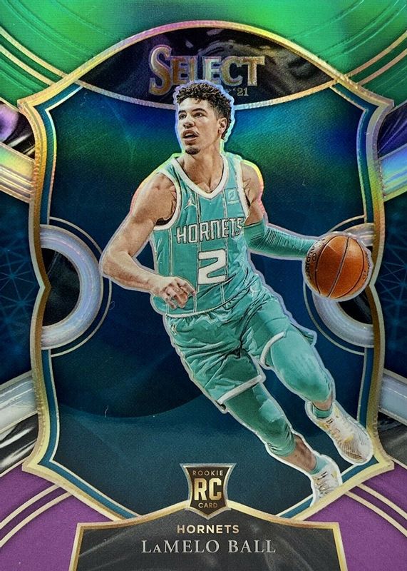 LaMelo Ball 2020 Select #63 Concourse Green White Purple Rookie BGS 10 BLACK LABEL